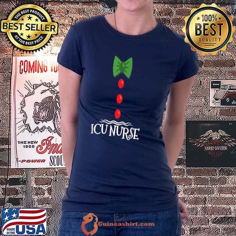 Top ICU Nurse Gingerbread Costume Family Matching Christmas T Shirt Ladiestee