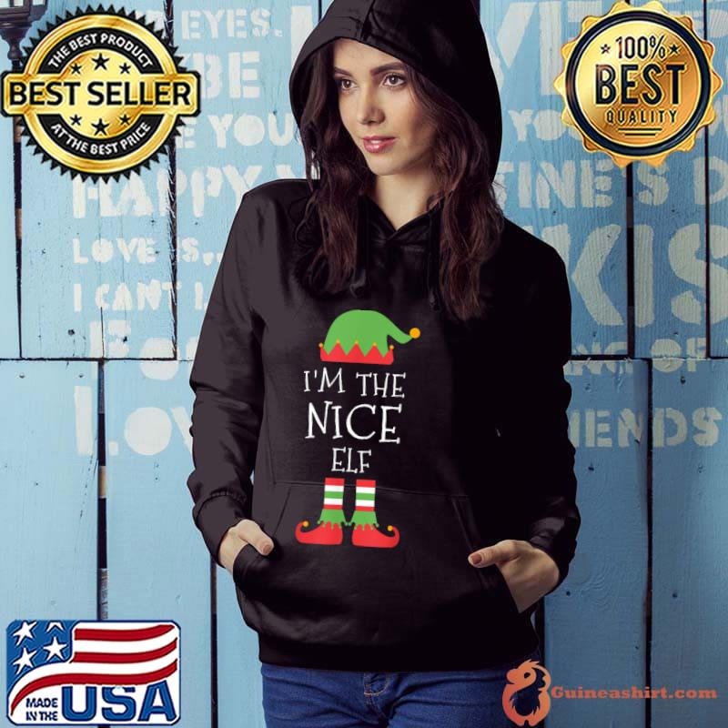 Top I’m The Nice Elf Christmas Family Matching group T Shirt