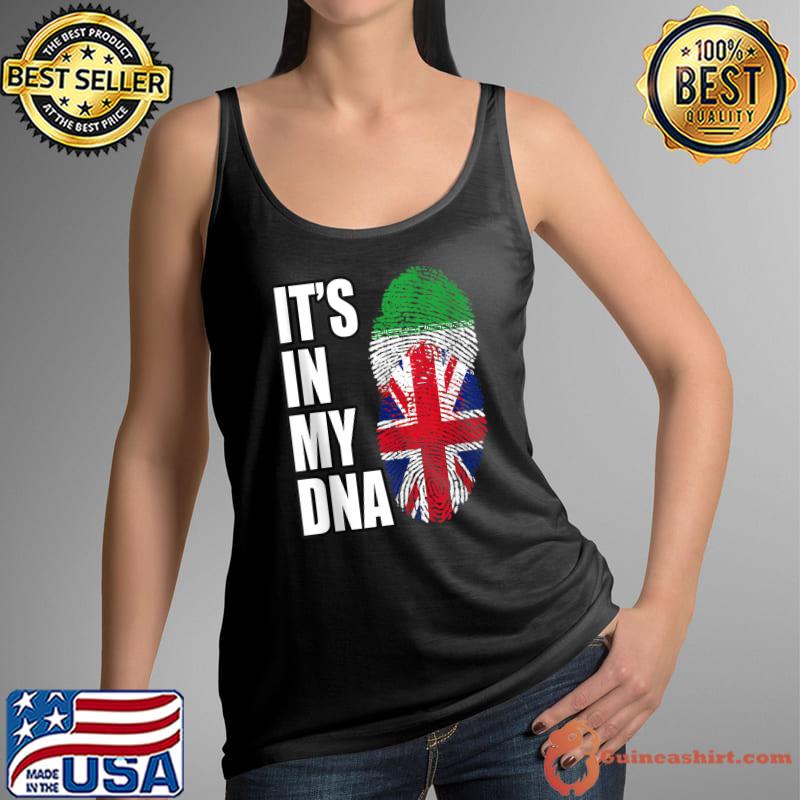 Top iranian And British Mix DNA Flag Heritage T-s Tank Top