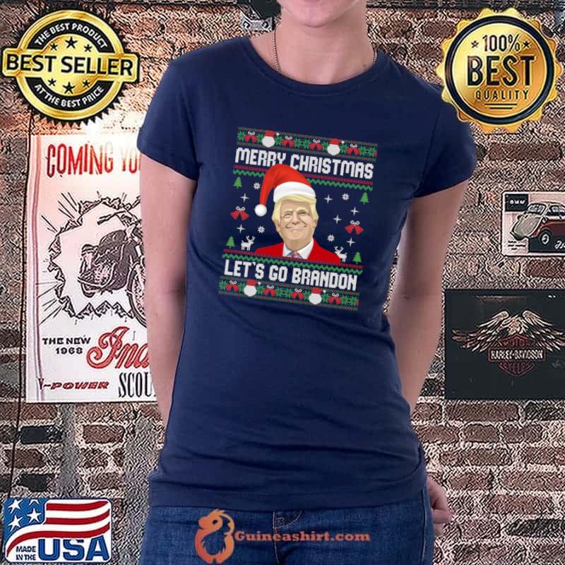 Top Let's Go Branson Brandon Ugly Sweater Christmas Chant T- Ladiestee