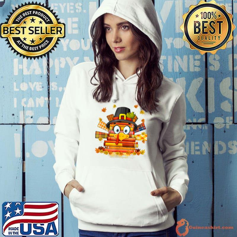 Top librarian Book Lover Reader Funny Turkey Thanksgiving Autumn T-Shirt