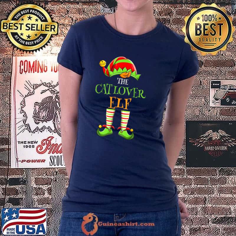Top Matching Family Ugly I’m The Cat Lover Elf Christmas T Shirt Ladiestee