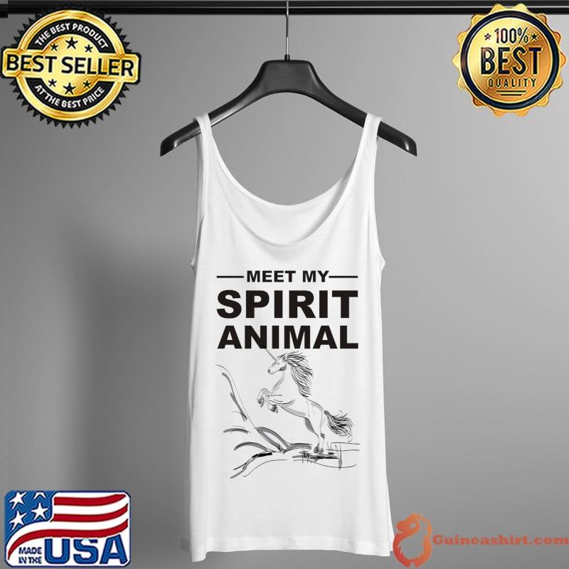 Top meet my spirit animal - Rearing Unicorn 1 - Fan Fun T-s Tank Top