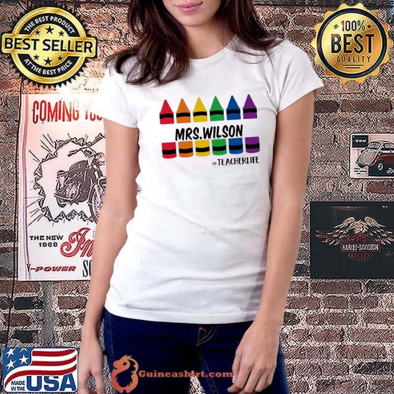 Top Mrs wilson teacherlife colors pen Ladiestee