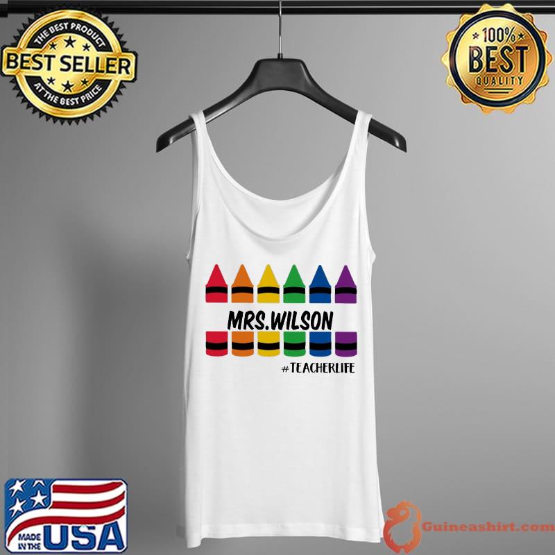 Top Mrs wilson teacherlife colors pen Tank Top