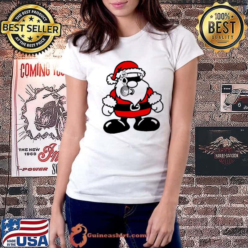 Top Santa Smoking Cigar Beard Christmas Unisex T-Shirt Ladiestee