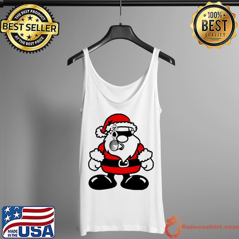 Top Santa Smoking Cigar Beard Christmas Unisex T-Shirt Tank Top