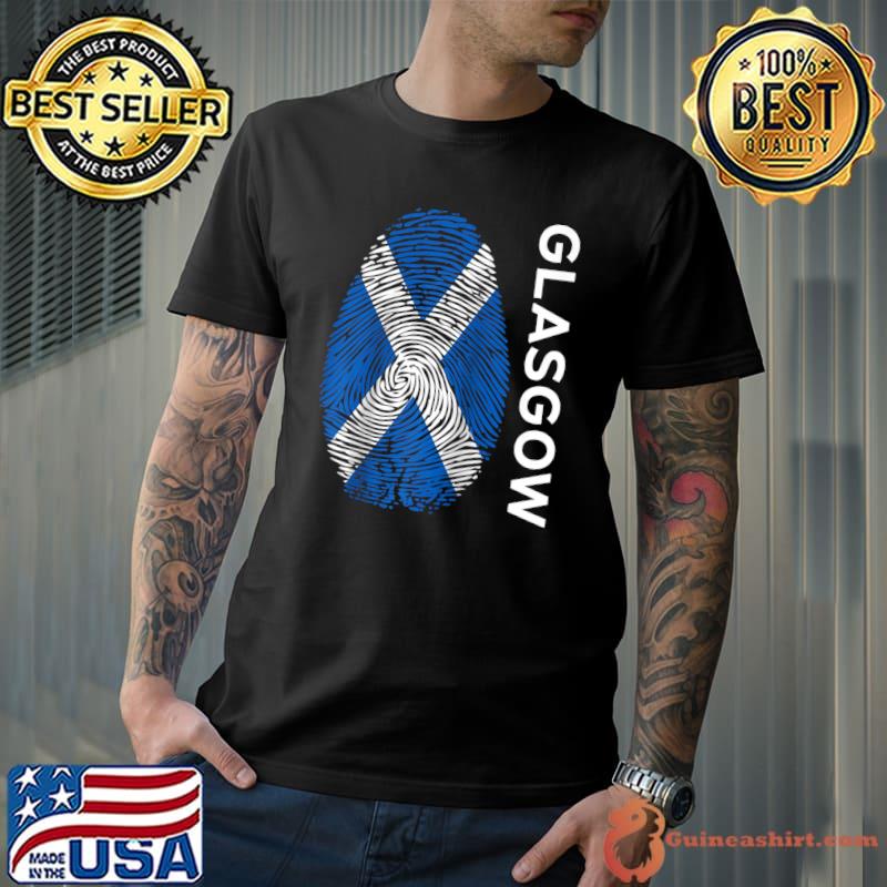 Top scottish Flag DNA Fingerprint City Glasgow T-s Unisex