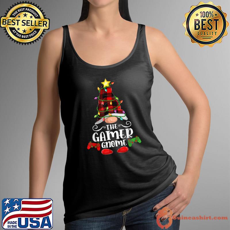 Top The Gamer Gnome - Matching Family Group Christmas Pajama T-Shirt Tank Top