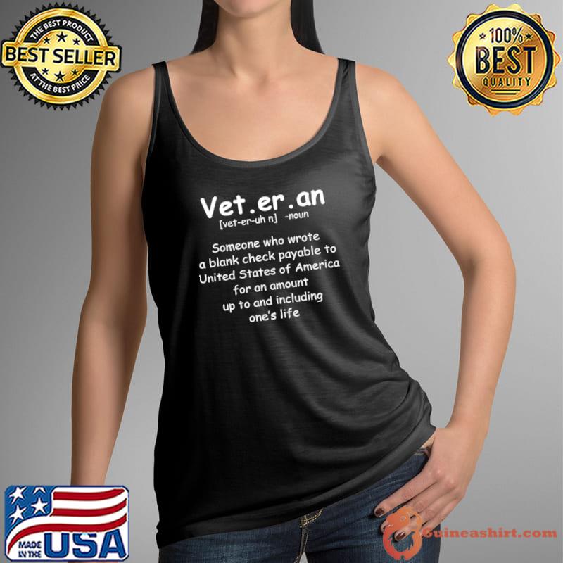 Top veteren, veteran day military holidays patriotic definition T-s Tank Top