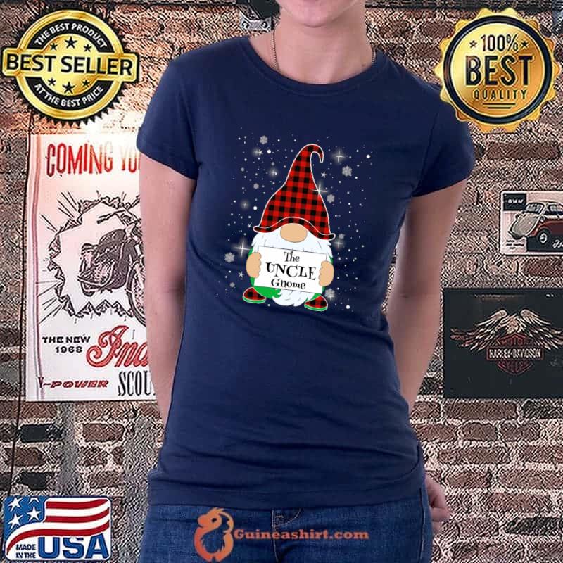 Uncle Gnome Family Matching Christmas Gnome Buffalo Plaid T-s Ladiestee