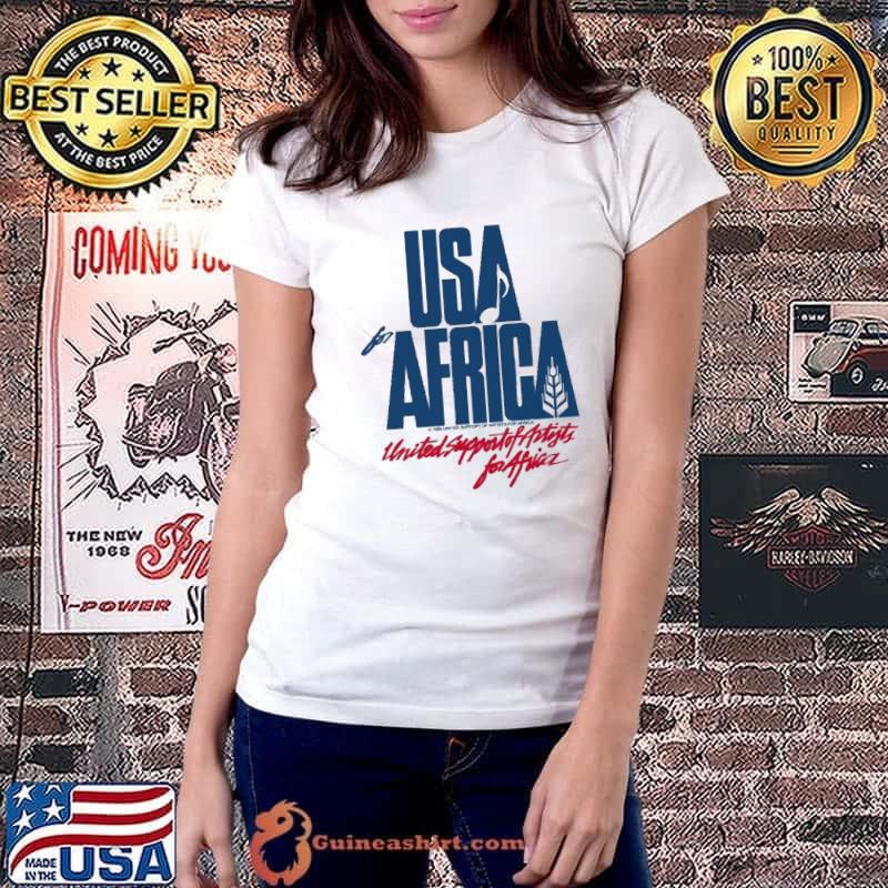 USA For Africa Jumper United Support For Africa Shirt Ladiestee