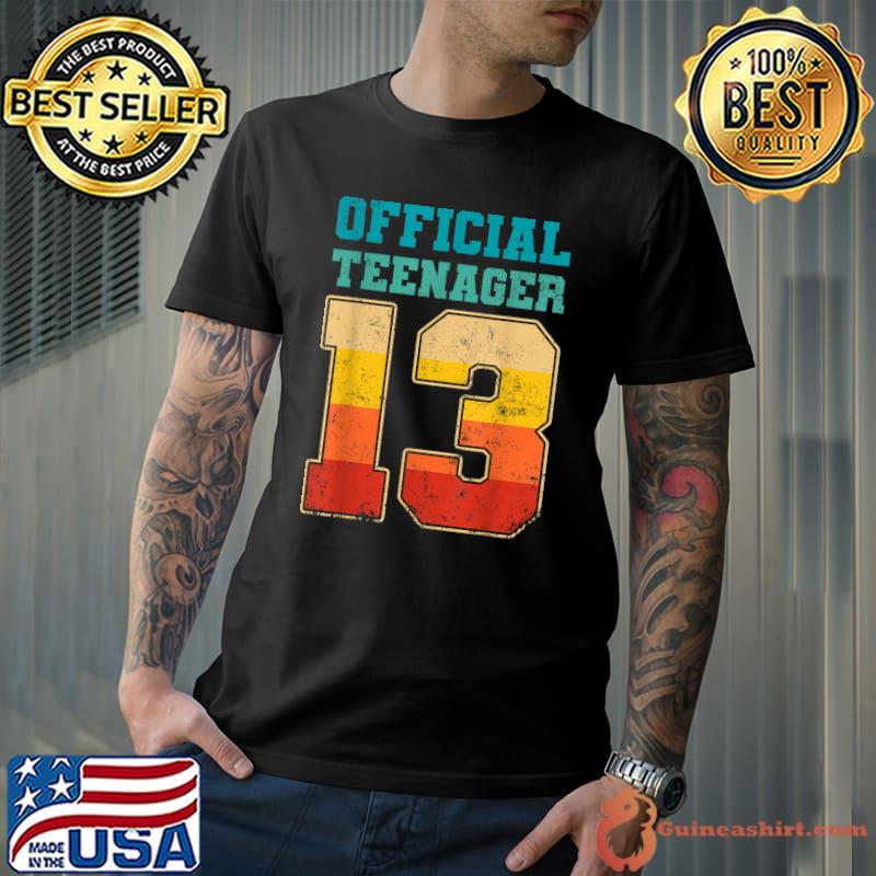 Vintage 13th Birthday Official Teenager 13 Year Old Boy Girl T-Shirt