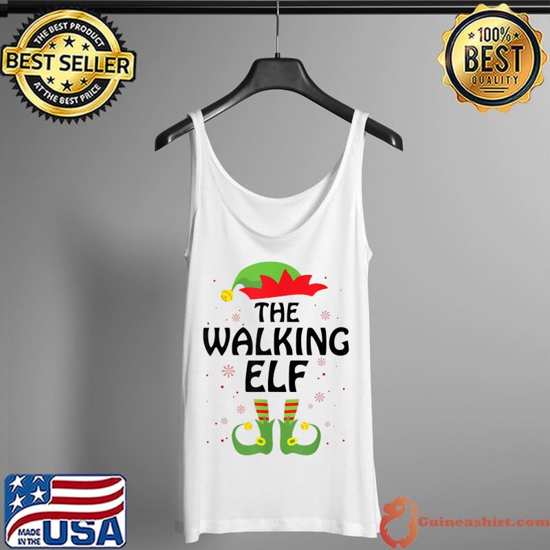 Walking Elf Family Matching Group Christmas T-Shirt Tank Top