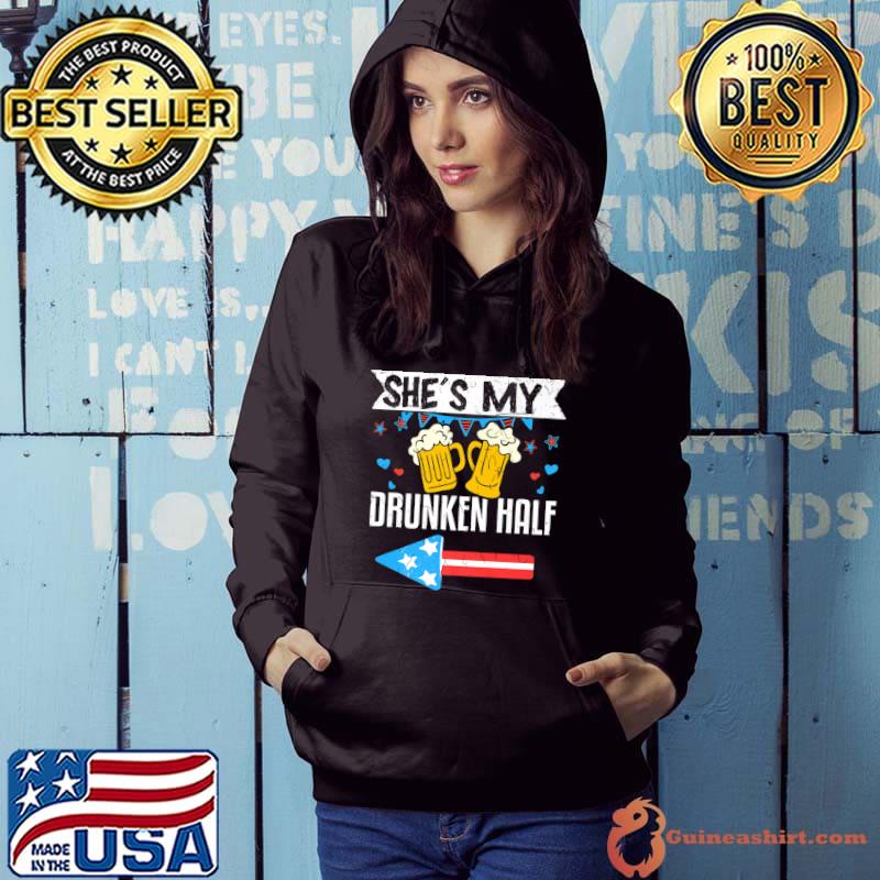 4th July Couple Shes My Drunken Half Premium T-Shirt