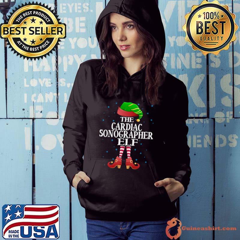 Awesome Cardiac Sonographer Elf Funny Matching Pajama Group Xmas T-shirt
