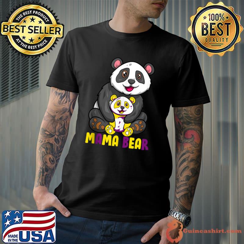 Awesome Intersex Pride Mama Bear Mom Ally LGBTQ T-shirt