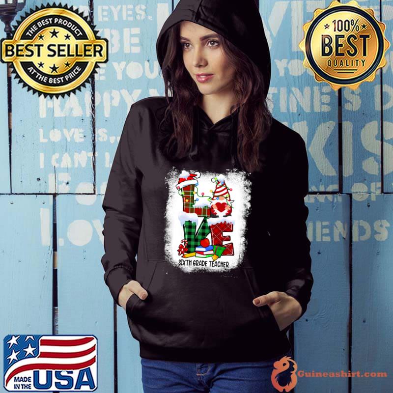 Awesome Love 6th Grade Christmas Snowman Teacher Students Xmas T-Shirt
