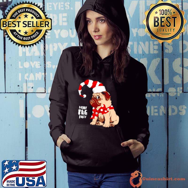Awesome Merry Pug Party Christmas shirt