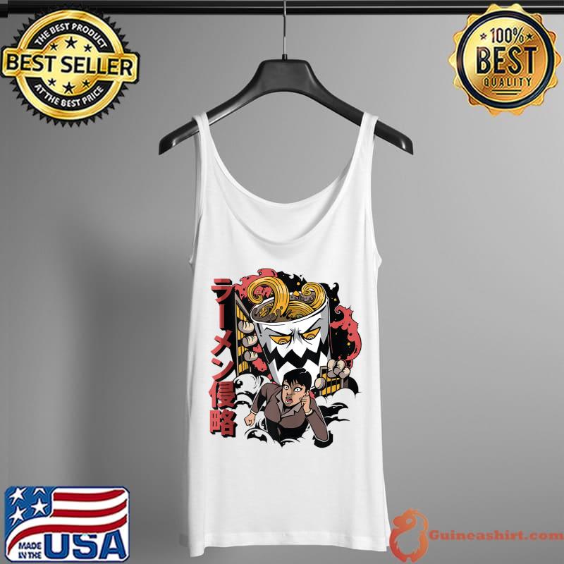 Awesome Ramen Invasion - Anime Art - Japanese Food Aesthetics Blue T-Shirt Tank Top