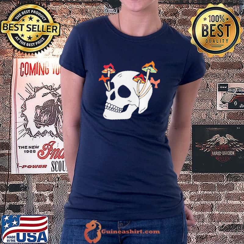 Awesome Skeleton Mushrooms Trendy T-Shirt