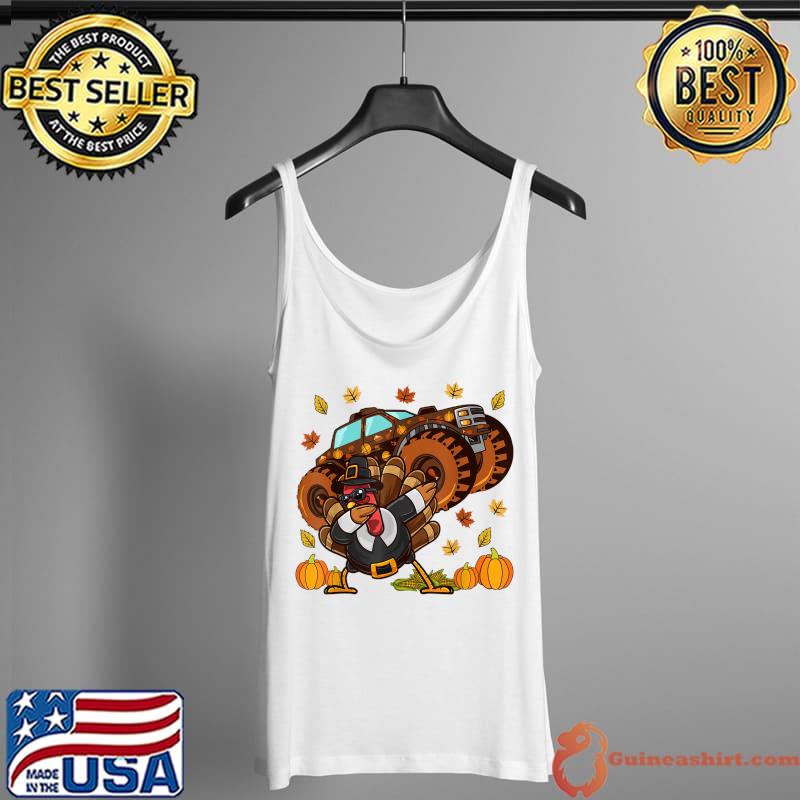Awesome Thanksgiving Dabbing Turkey Monster Truck T-Shirt Tank Top