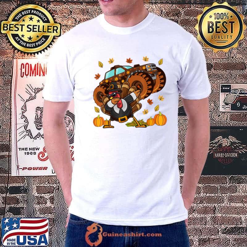 Awesome Thanksgiving Dabbing Turkey Monster Truck T-Shirt