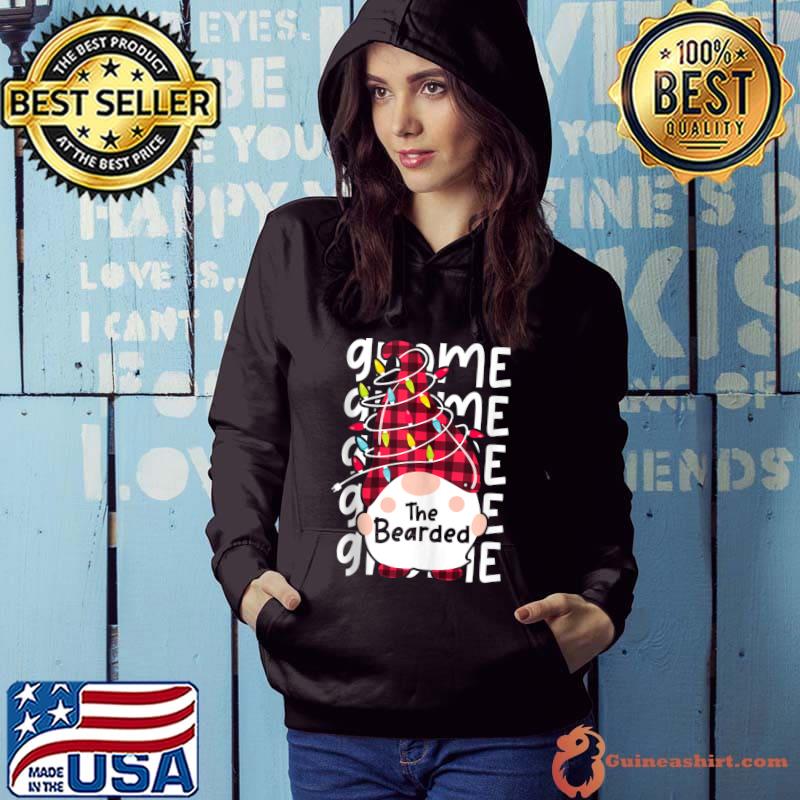 Awesome The Bearded Gnome Matching Family Christmas Lights Pajama T-shirt