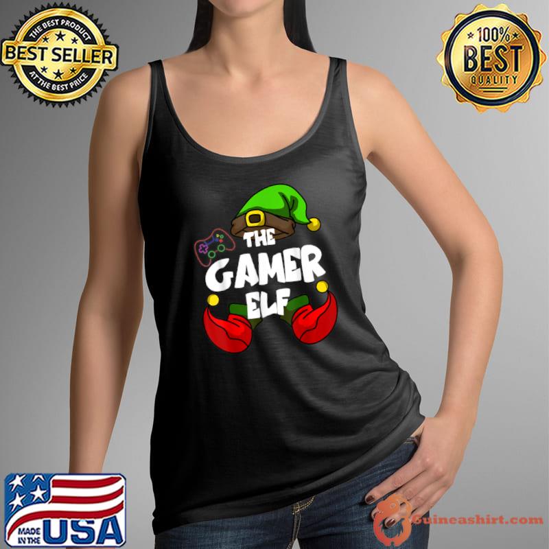Awesome The Gamer Elf Family Matching Christmas Group Pajama T Shirt Tank Top