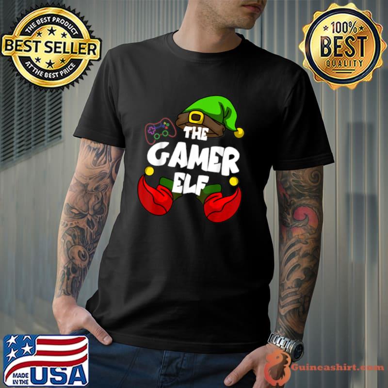 Awesome The Gamer Elf Family Matching Christmas Group Pajama T Shirt Unisex