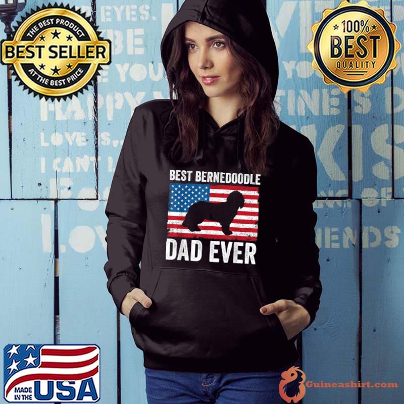 Bernedoodle Dad Daddy American Flag Bernedoodle Lover Owner T-Shirt