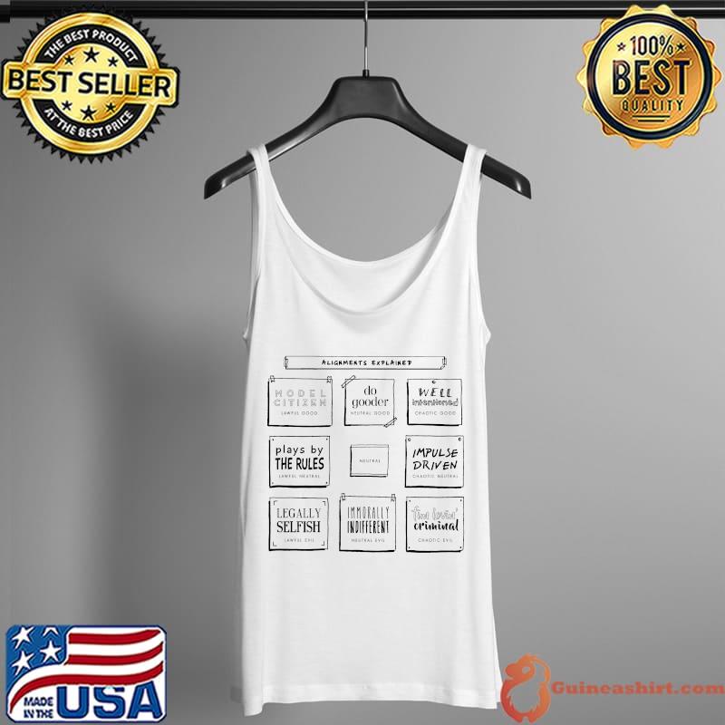 Best Alignments explained model citizen do gooder well intentioned plays by the rules Tank Top