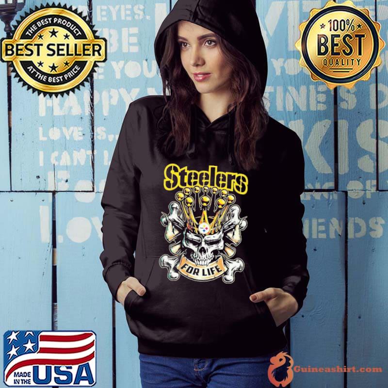 Awesome Skull Pittsburgh Steelers For Life T-Shirt - Togethertee