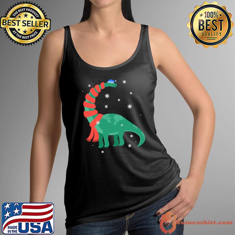 Best Cute Dinosaur Christmas Ski Winter Holiday for Boys & Girls T- Tank Top