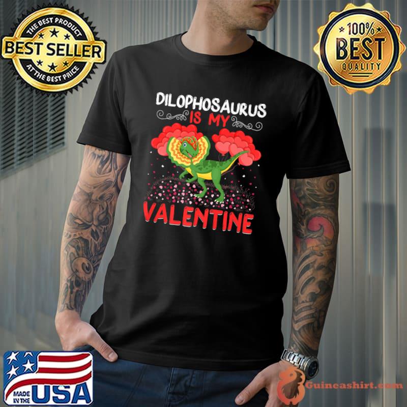 Best Dilophosaurus Is My Valentine Dilophosaurus Valentine's Day Premium T-Shirt
