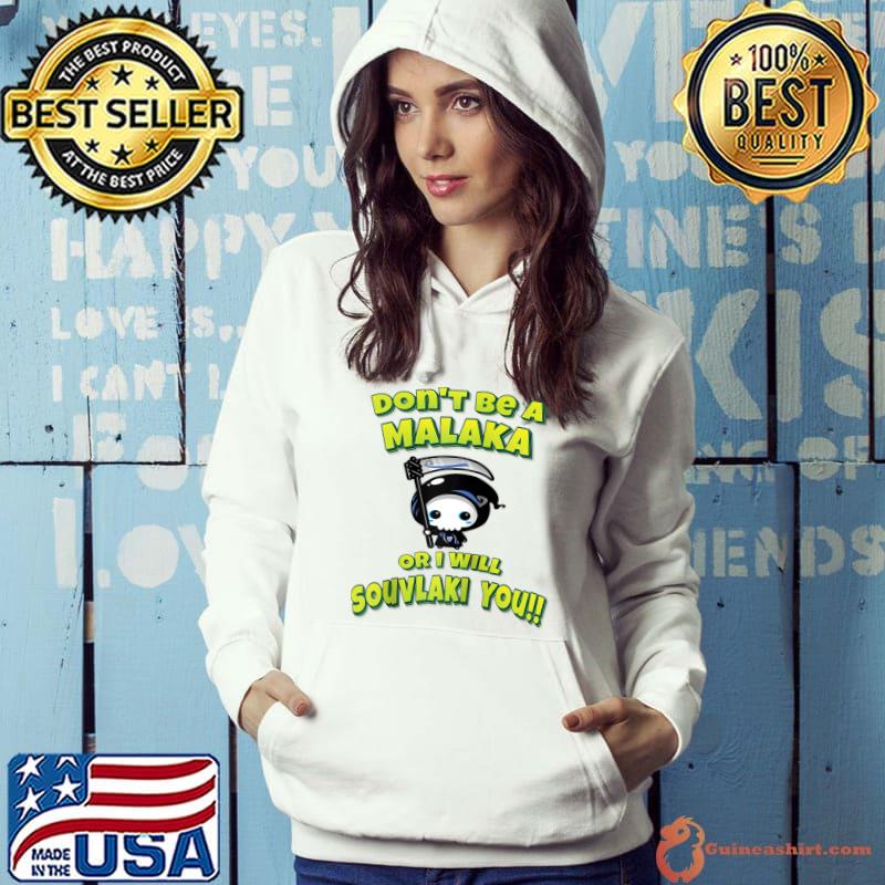 Best Don't Be A Malaka Or I Will Souvlaki You!! Greek Reaper Raglan Baseball Tee