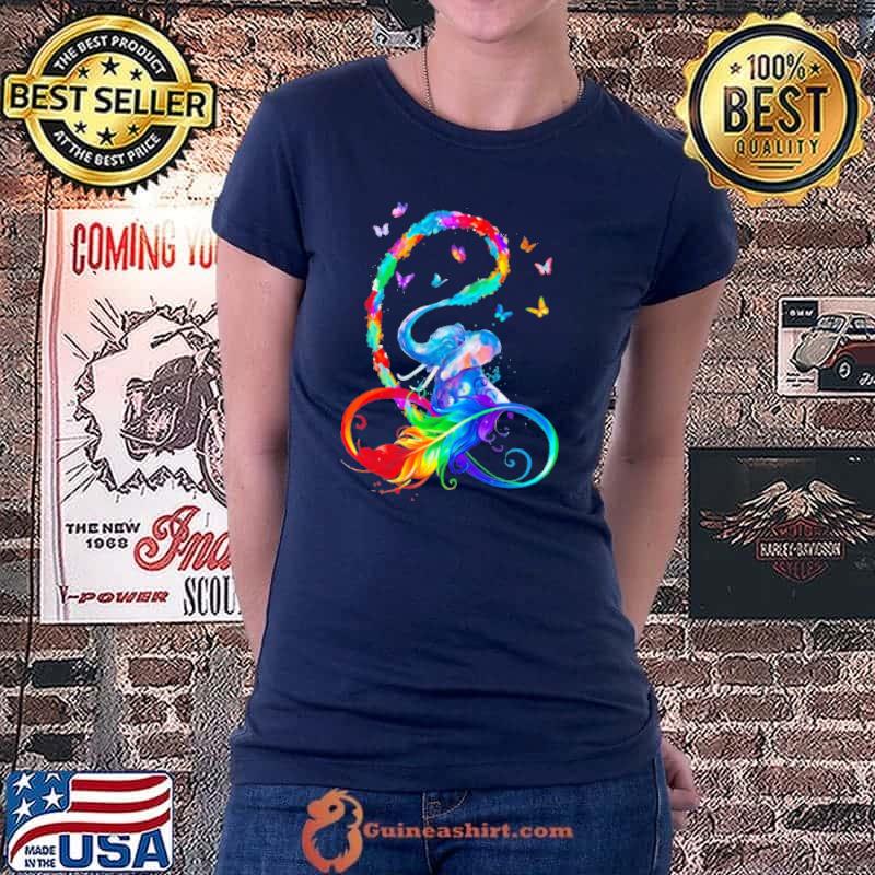 Best Elephant Lovers' Gift Elephant Colorful Art Shirt Ladiestee