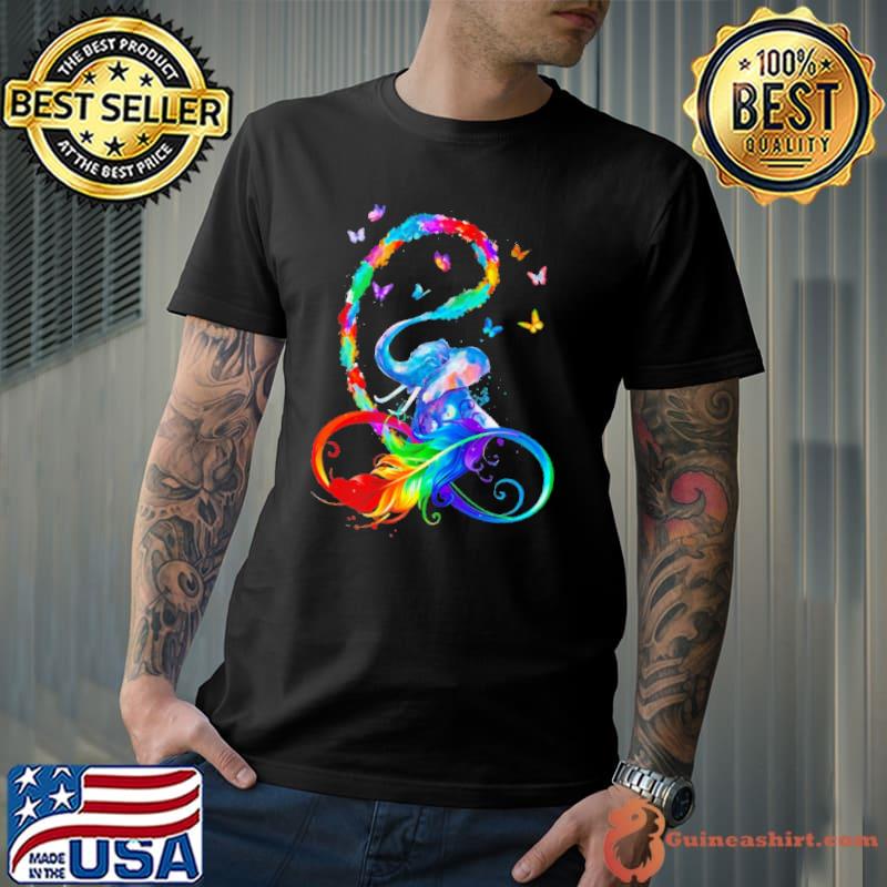 Best Elephant Lovers' Gift Elephant Colorful Art Shirt Unisex
