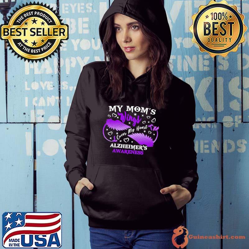 Best My Mom’s Wing Cover My Heart Alzheimer’s Awareness Shirt