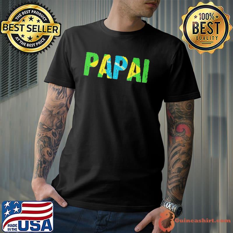 Best PapaI brazilian dad father brasil flag distressed Unisex