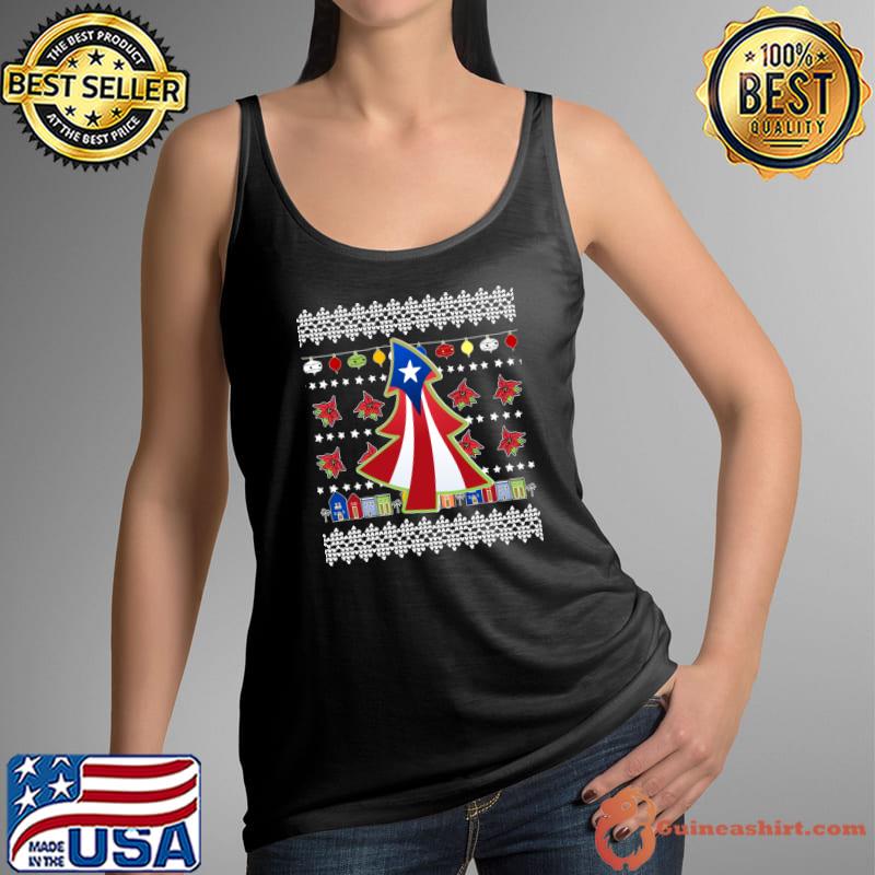 Best Puerto Rico Ugly Christmas Sweater Option Navidad Boricua T- Tank Top