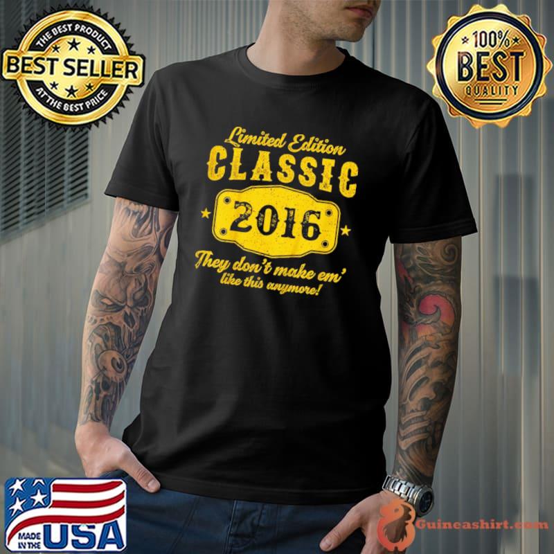 Best Youth Vintage 2016 Limited Edition 6 Years Old 6th Birthday Shirt Unisex
