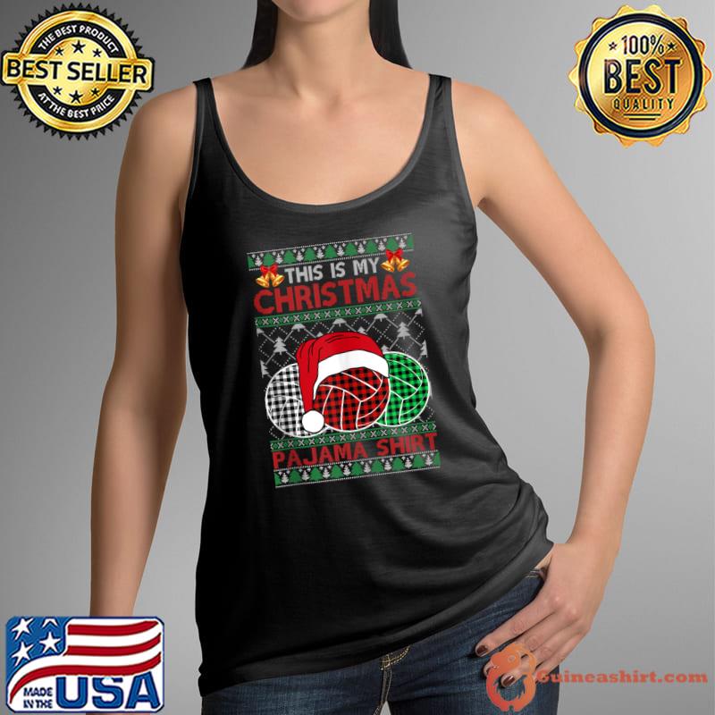 Buffalo Plaid Water Polo Christmas Pajama Ugly Sweater T- Tank Top