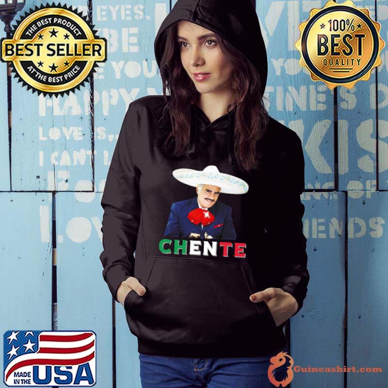Chente Vicente Fernandez - Sigo Siendo El Rey Mexican Flag T- Hoodie