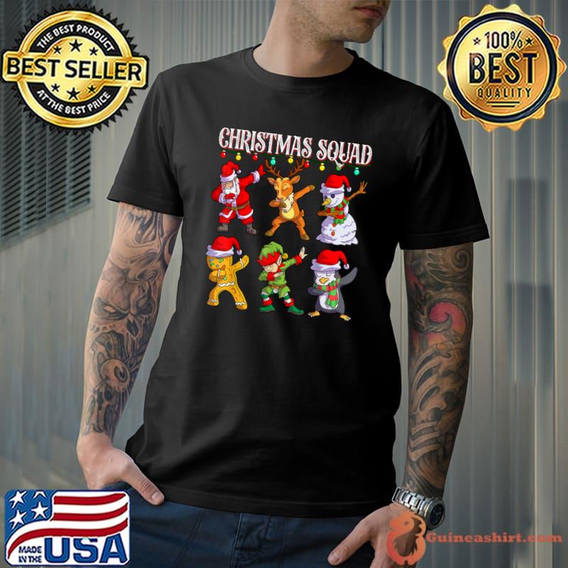 Christmas Dab Santa Friends Matching Family Christmas Squad T-Shirt