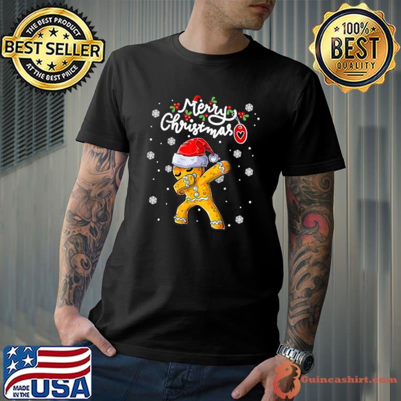 Christmas Dabbing Gingerbread Santa Hat Xmas Cookie Bakers T-Shirt