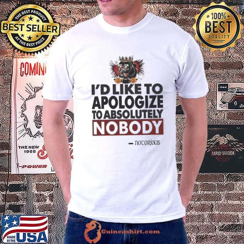 Conor Mcgregor I'd Like To Apologize Ufc Mma Notorious Vintage Shirt Unisex