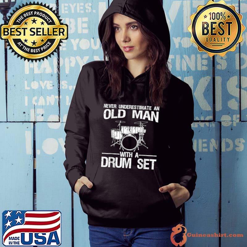 Cool Drummer Art Men Dad Drum Set Player Drum Kit Musician T-Shirt