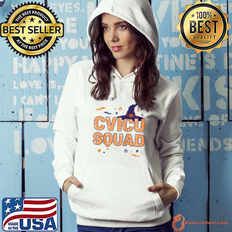 CVICU Squad Witch Hat RN CVICU Nurse Crew Halloween Matching T-shirt
