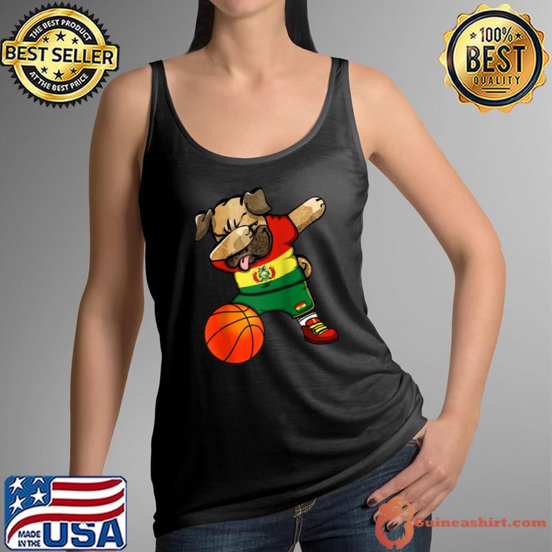 Dabbing Pug Bolivia Basketball Fans Jersey Bolivian Sport T-Shirt Tank Top